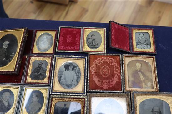 A group of daguerreotypes etc